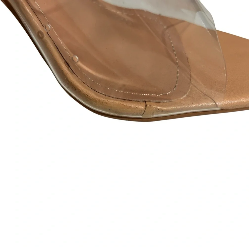 CAPE ROBBIN - THE LAYLAND - SIZE 9 - NWT SMALL‎ FLAWS - CLEAR STRAP - 5” HEEL S7